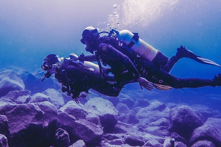 Buceo en Tenerife. Buceadores felices bajo el agua - 4