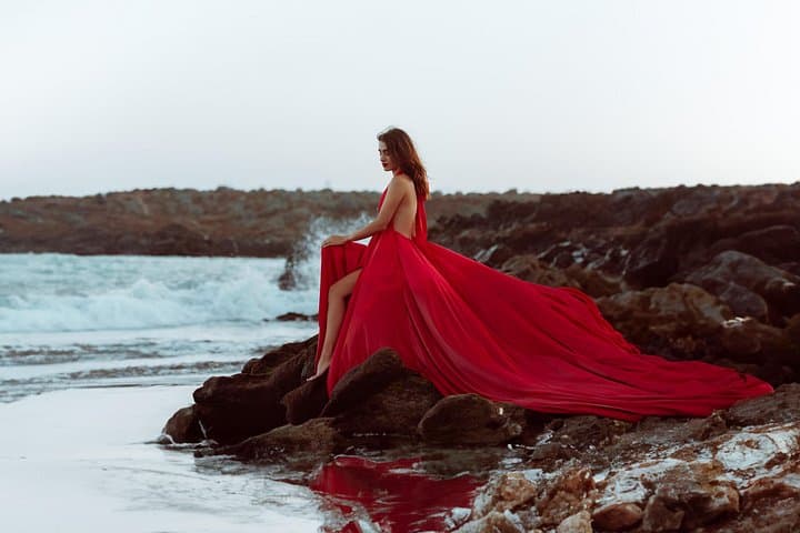 Fotografía privada de vestidos voladores al atardecer en Tenerife - 5